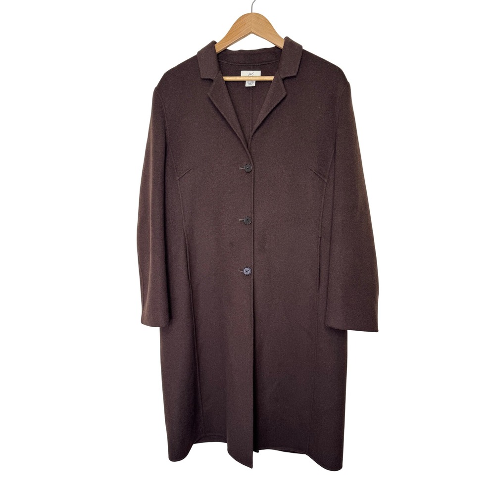 Brooks Brothers 346 Wool Coat Womens Large Brown
